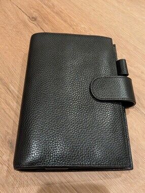 Moterm Pebbled Leather Planner - Personal Size, Black